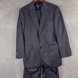Brooks Brothers 346‎ Suit Mens 41R Pinstripe Wool Stretch 2 Piece 35x28.5 Pants